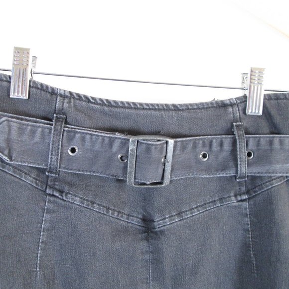 Free People Womens Black Mini Skirt w\ Belt Size 6 Pre-owned Good Condit… - Picture 3 of 8